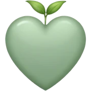 Sage green heart sticker