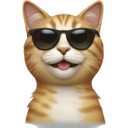 Cat with sunglasses sticker