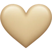 Beige heart  sticker