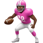 pink football with hands sticker
