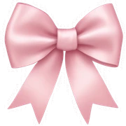 light pink ribbon bow sticker