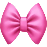 A pink bow sticker