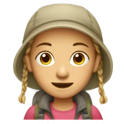 camping girl sticker