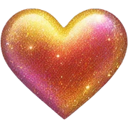 glitter heart  sticker