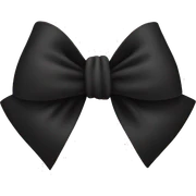 Black bow sticker