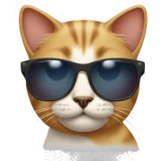 Cat with sunglasses sticker