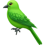 Green bird sticker