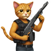Cats with guns sticker