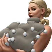 blonde girl with polished nails sticker