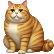 fat cat sticker