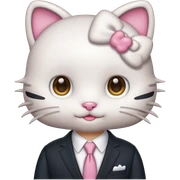 Hello Kitti With Man Suit sticker