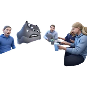 friends hanging out indoors sticker