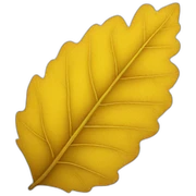 yellow leaf sticker