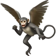 Flying monkey sticker
