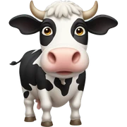 A cow with long wings sticker