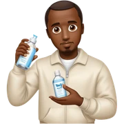 p diddy holding baby oil sticker