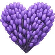Lavender heart sticker