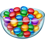 Crystal bowl of hard candy sticker
