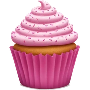 Realiatic cupcake with pink sprinkles  sticker