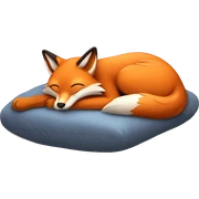Fox sleeping sticker