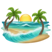 hawaii beach waves sticker