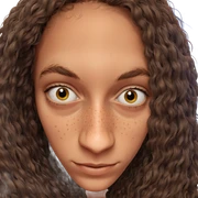 smiling girl with freckles sticker