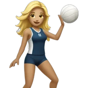 blonde girl plays volleyball sticker