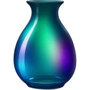 glossy jewel toned glass vase  sticker