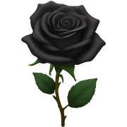 Black rose sticker