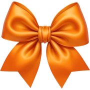 Orange bow sticker