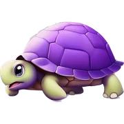 cute purple turtle sticker