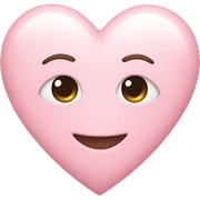 pastel pink heart sticker