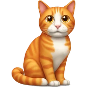 Orange cat sticker