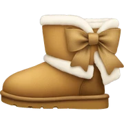 Uggs with a bow sticker