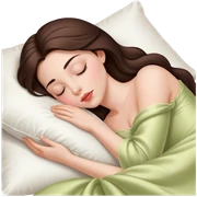 sleeping beauty brunette white girl with a silk pillow sticker