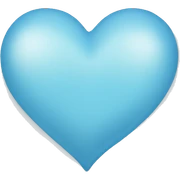 light blu heart sticker