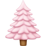 Pastel pink Christmas tree sticker