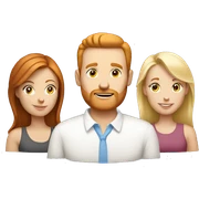 White mom redhead, white dad brunette, white daughter blonde sticker