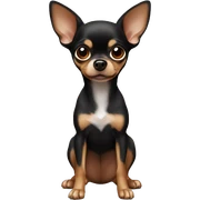 Black brown chihuahua sticker