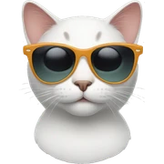 Cat with sunglasses sticker