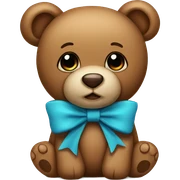 Teddy with bow sticker