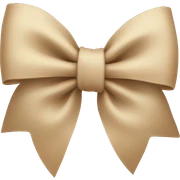 Beige bow sticker