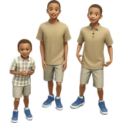 three boys having fun outdoors sticker