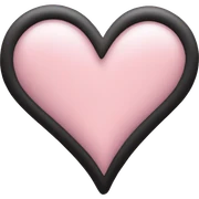 light pink and black hearts  sticker
