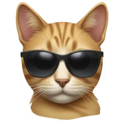 Cat with sunglasses sticker