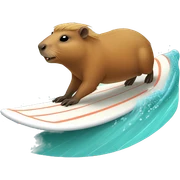 capybara surfing sticker