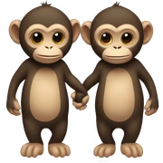 2 monkeys holding hands sticker