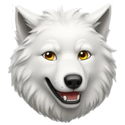 White wolf  sticker