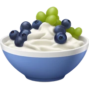 yoghurt bowl with grapes and blueberries sticker