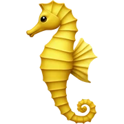 Yellow seahorse sticker